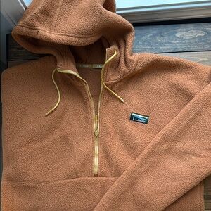 L.L. Bean Brown Fleece Hoodie Large, New without tags.